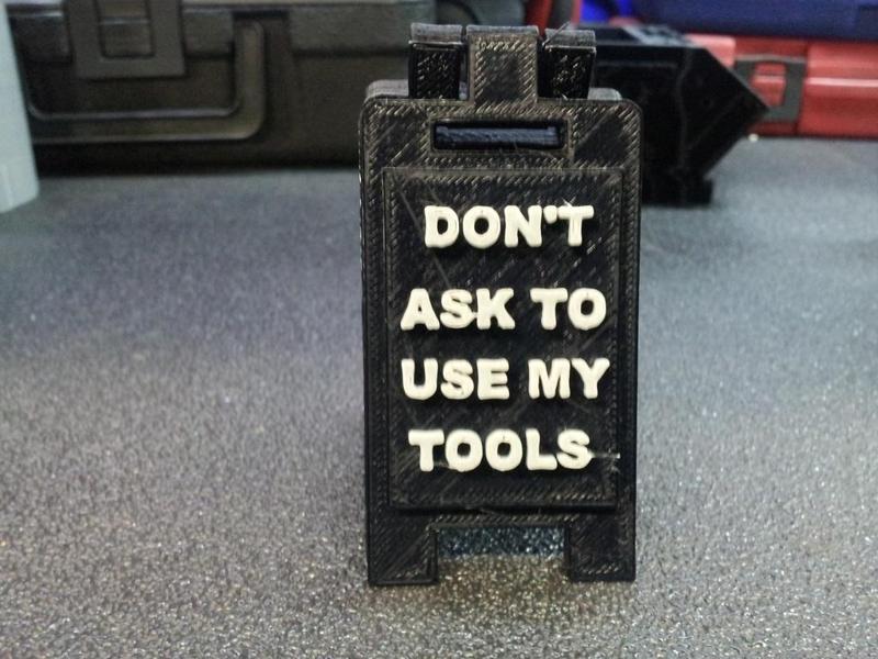 tool box floor sign 