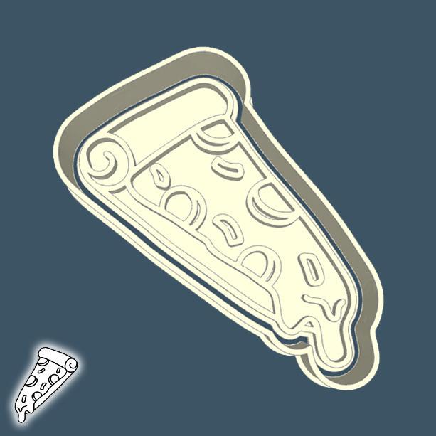 Food & drinks cookie cutters - pizza (style 1)