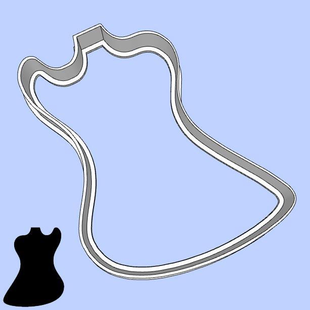 Music cookie cutters - guitar body shapes - Gibson RD Artist (style 1)