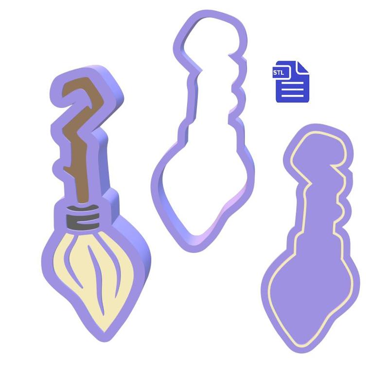 3pc Broom Bath Bomb Mold