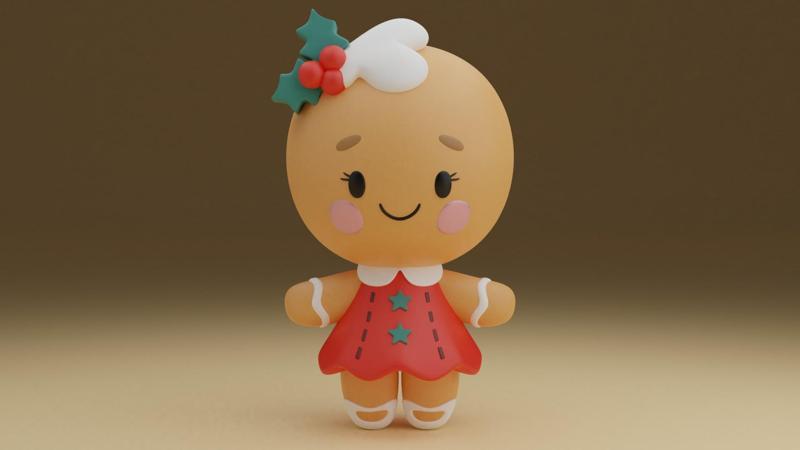 Gingerbread cookie Christmas figure