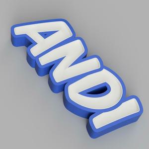 NAMELED ANDI - LED LAMP WITH NAME