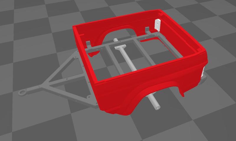 RC 1/10 Nissan Patrol Y60 trailer