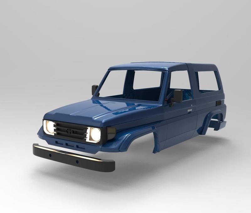 RC Car body STL Toyota LC70 J70 313mm wheelbase
