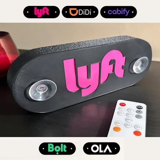 Lyft and DiDi Illuminated Sign for Vehicles
