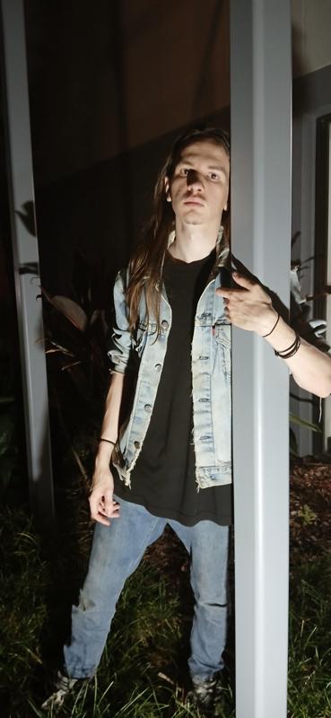 Elijah Davidson Wearing Denim Jacket 3D Model.