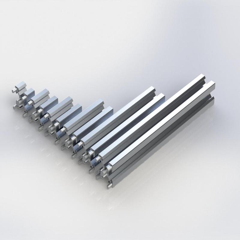 Profilati estrusi in alluminio 20mm x 20mm V-SLOT modulari