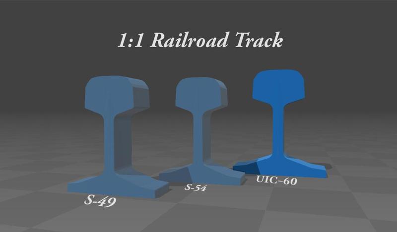 1:1 Railroad Track ( UIC-60 )