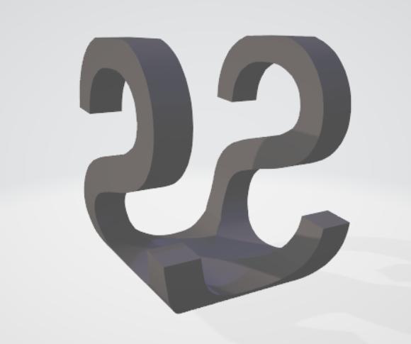 SU art combination letters 90° rotation