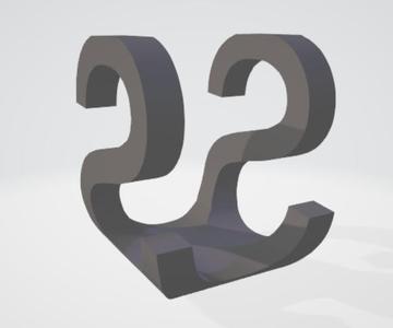 SU art combination letters 90° rotation