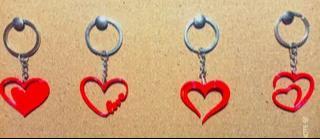 4 Llaveros de corazón