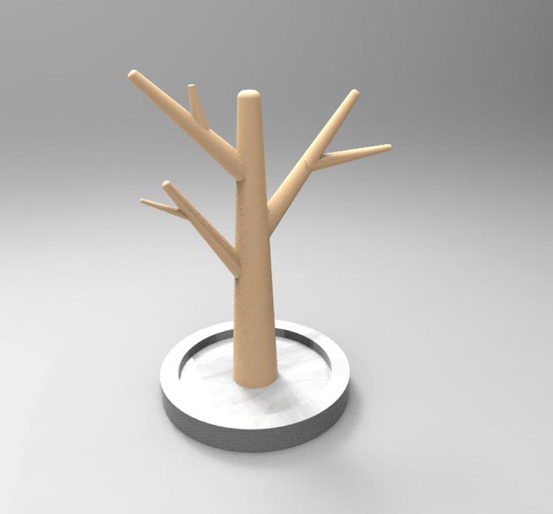 Tree-shaped jewelry holder