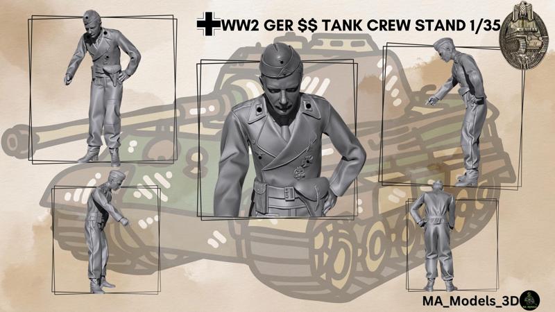 ww2 german tank crew4 point 1_35