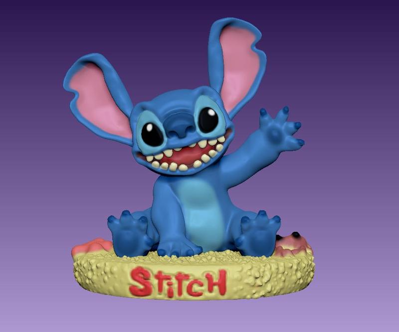 stitch laying on the beach from lilo and stitch