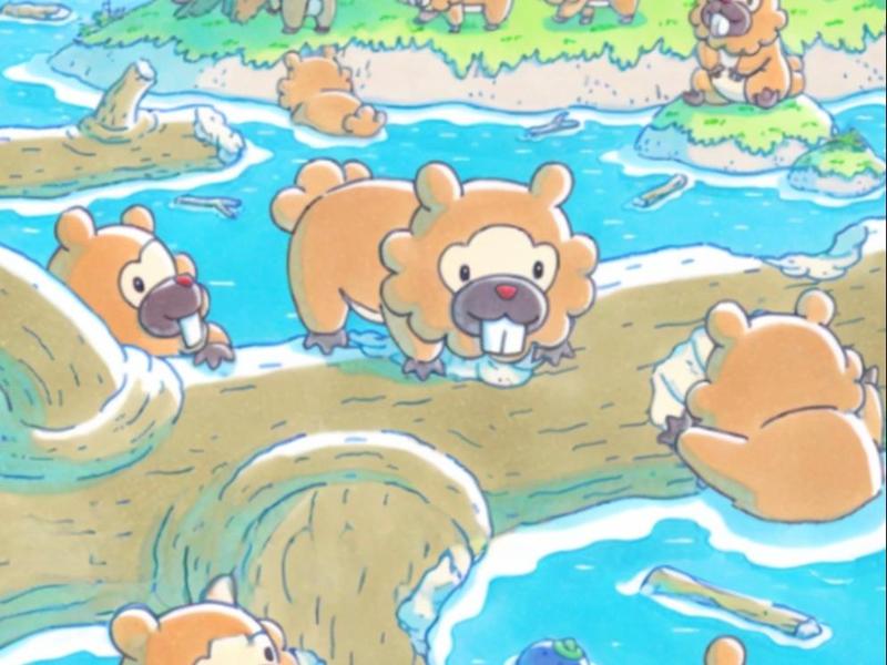 Bidoof light and card stand