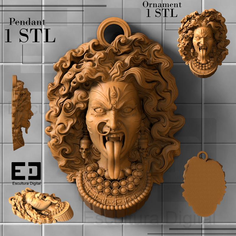 Kali - Pendant - Ceremonial relief