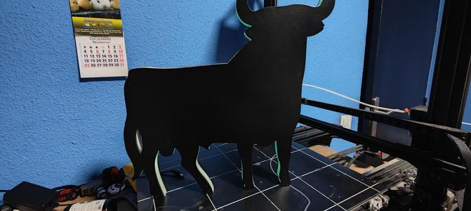 Bull with led light