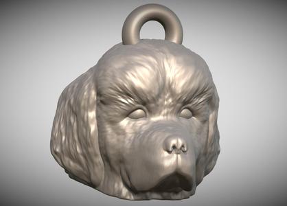 Puppy of Tibetan Mastiff head key ring for 3D printing