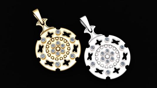 round pendant 3d printable model