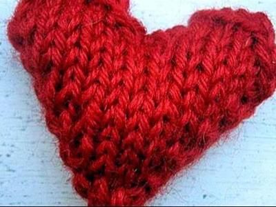 knitted heart clay stamp