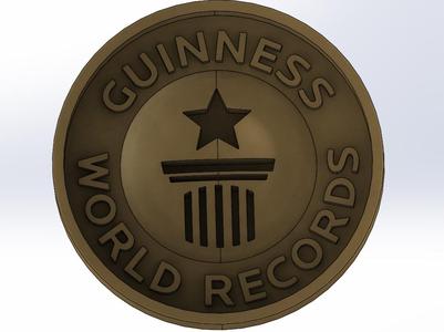 Guinness record medal