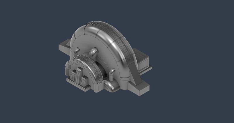 3D printable Star wars legion terrain shield generator Hoth