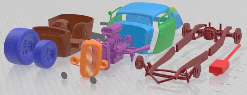 1934 Ford Hot Rod Printable Car