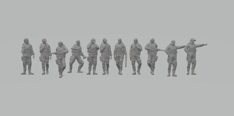 pack military 10models