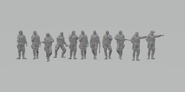 pack military 10models