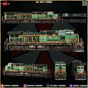 RE OPERATION RACCOON CITY TRAIN - 3D ASSET  - Vehicle