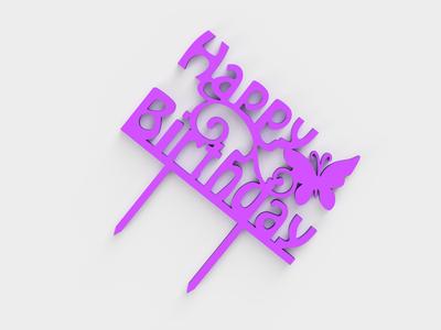 Happy birthday - cake topper