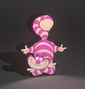 Cheshire Cat alice in wonderland lightbox / El gato de Cheshire Alicia en el país de las maravillas luz box