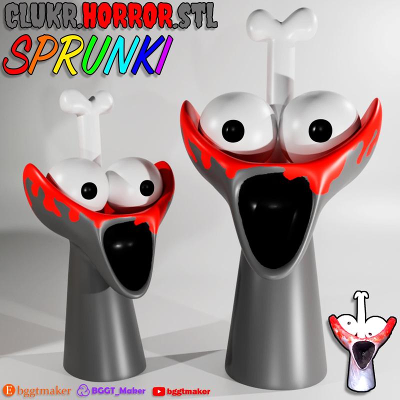 CLUKR HORROR SPRUNKI INCREDIBOX | Silver Sprunki 3D Model Fan Art