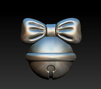 Jewelry, bow, bell, pendant, unperforated