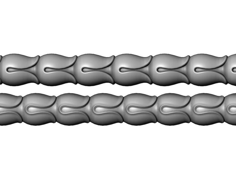 Bell Flower Louis 16 decorative molding releif 3D print model