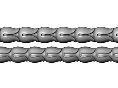 Bell Flower Louis 16 decorative molding releif 3D print model