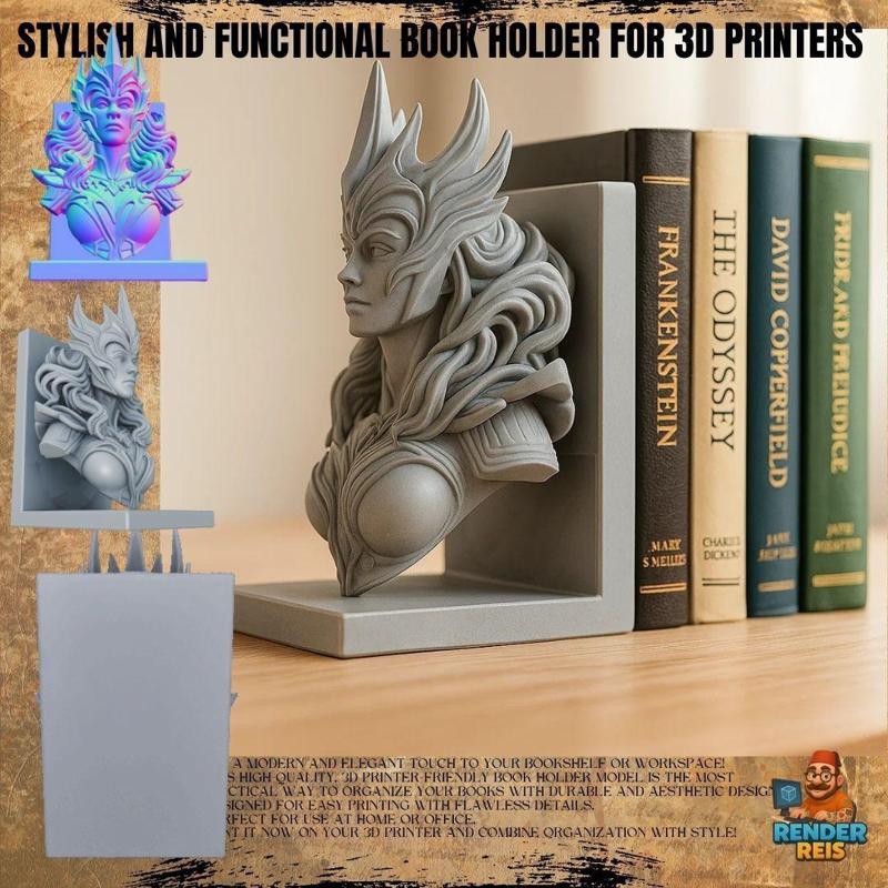 Warrior Goddess Bust / Bookend – 3D Printable Decorative Model