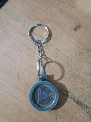 llavero con moneda de españa