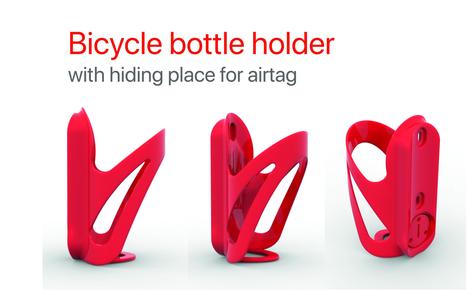 Bicycle bottle holder with hiding place for airtag  | AIRTAG BICYCLE | BEST SOLUTION FOR BICYCLE ANTITHEFT | 3D MODEL STL | STL | 3D PRINTING FILE | 3D STL FILE | BICYCLE ANTITHEFT | HIDDEN BICYCLE AIRTAG | BICYCLE ANTITHEFT | CYCLING | BIKE | BICYCLE