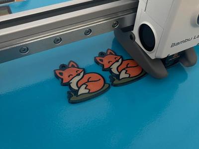 Relax Fox Keychain