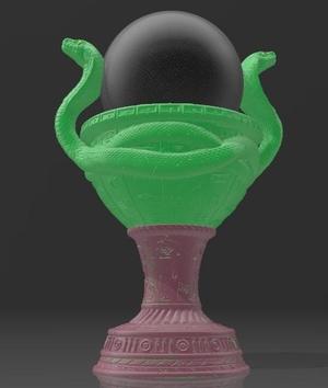 2 em 1 Porta Trecos e Suporte Alexa Echo Dot 4a e 5a Geração 2 Snakes Egyptain