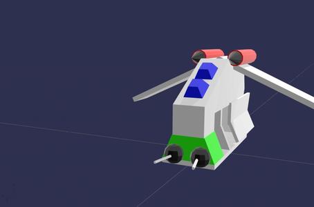 low-poly republic gunship
