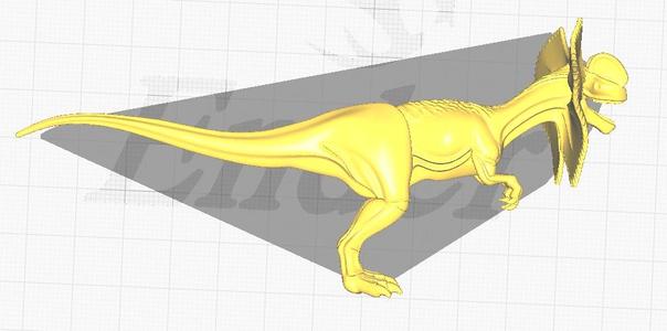 model depicts the agile and primitive Dilophosaurus