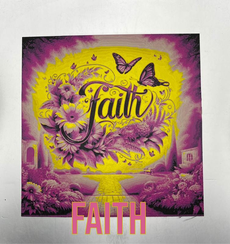 Faith Word Art Hueforge