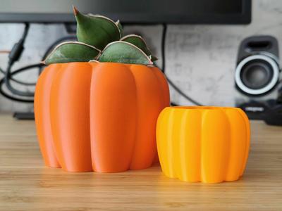 Pumpkin Pot and planter - Halloween - Vase mode