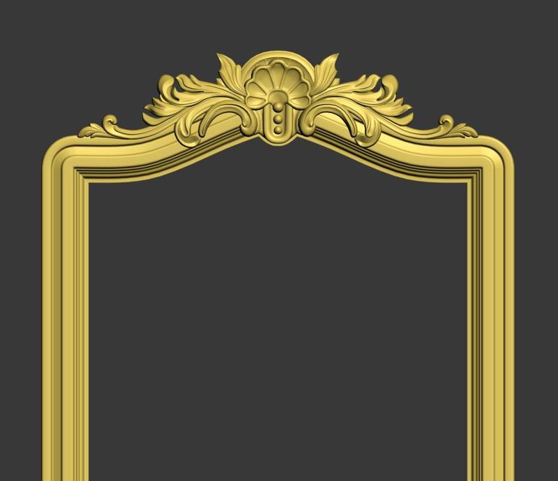 Ornamental Mirror Frame – Rococo Floral Design