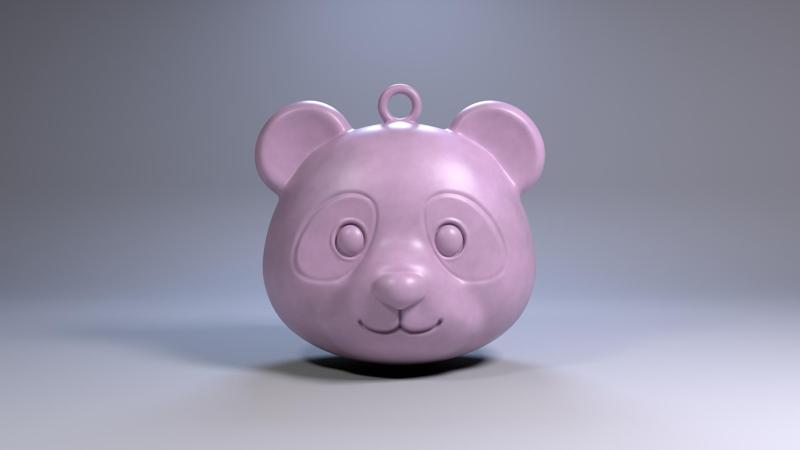 Panda Head Keychain | Cute 3D STL File for Animal Lovers, Printable Panda Charm