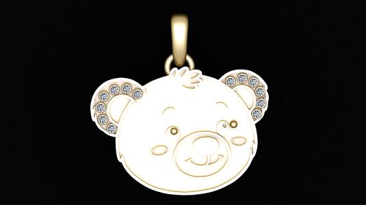BEAR GOLD PENDANT  3d printable model