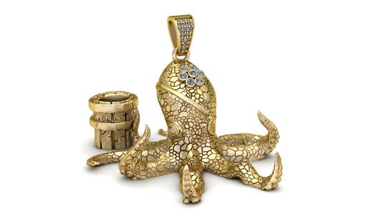 OCTOPUS PENDANT 3D PRINTABLE MODEL