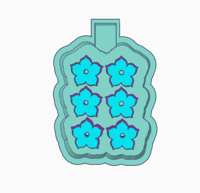Rounded Flower Mold STL File – 3D Printable Digital Design for Resin Jewelry, Charms & Handmade Gifts